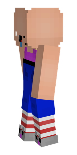 Blue skin: body, left side render
