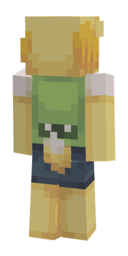 Green skin: body, back render