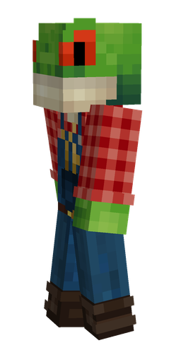 Blue skin: body, left side render