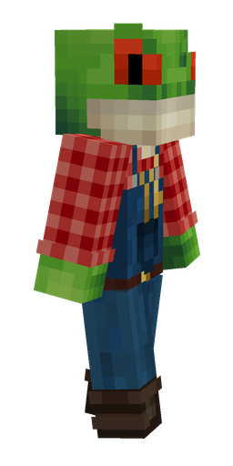 Blue skin: body, right side render