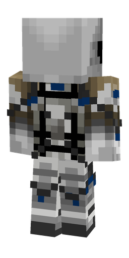 Black skin: body, back render