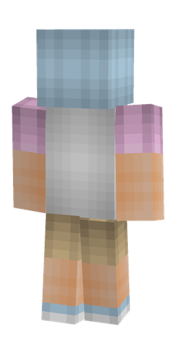 Blue skin: body, back render