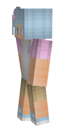 Blue skin: body, left side render