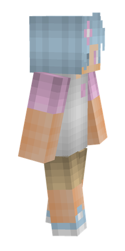 Blue skin: body, right side render