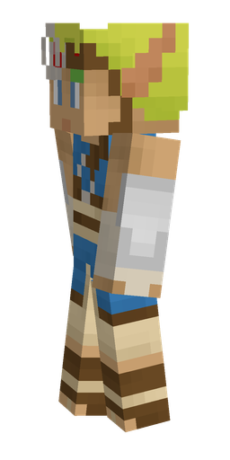 Brown skin: body, left side render