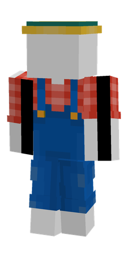 Blue skin: body, back render