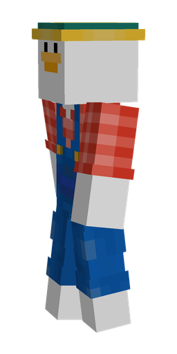 Blue skin: body, left side render