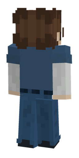 Blue skin: body, back render