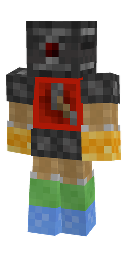 Black skin: body, back render