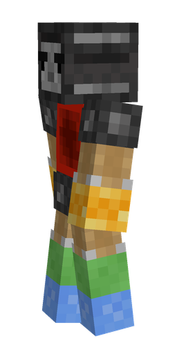 Black skin: body, left side render
