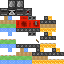 Black skin: raw texture render