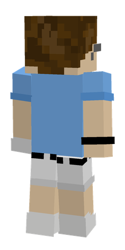 Blue skin: body, back render