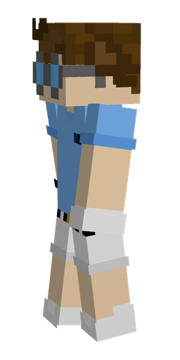 Blue skin: body, left side render
