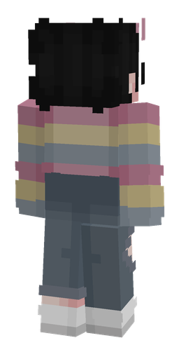 Black skin: body, back render