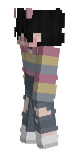 Black skin: body, left side render