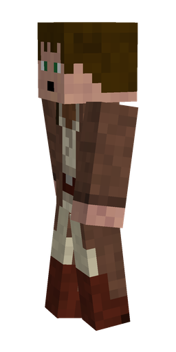 Brown skin: body, left side render