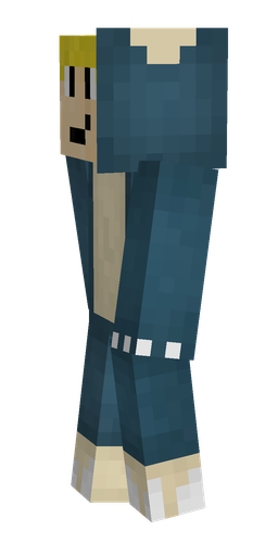 Blue skin: body, left side render