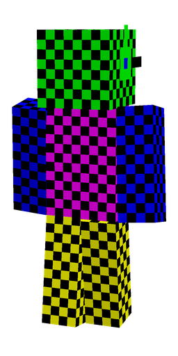 Blue skin: body, back render