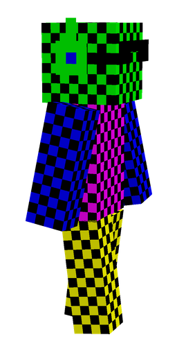 Blue skin: body, right side render