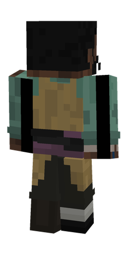 Black skin: body, back render