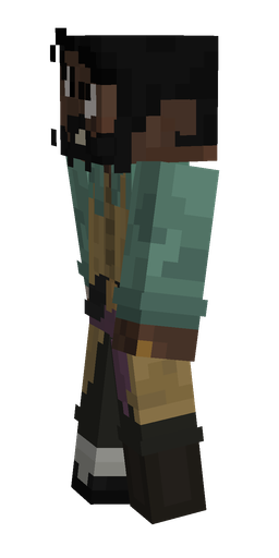 Black skin: body, left side render