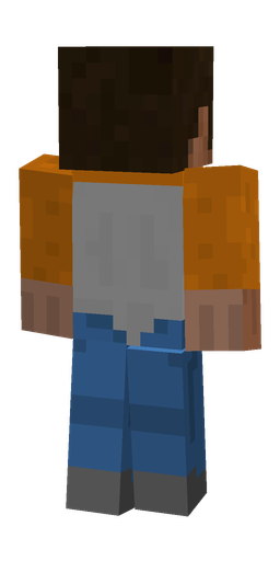 Blue skin: body, back render