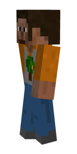 Blue skin: body, left side render