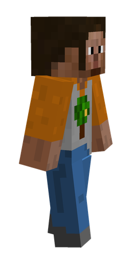 Blue skin: body, right side render