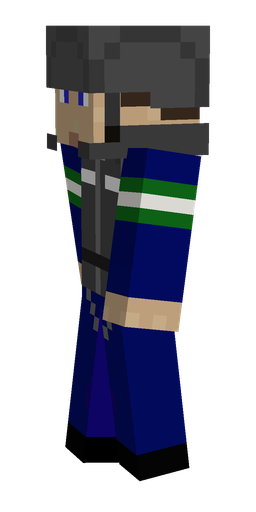 Black skin: body, left side render