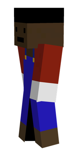Blue skin: body, left side render