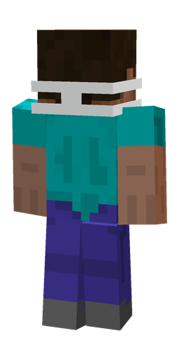 Blue skin: body, back render