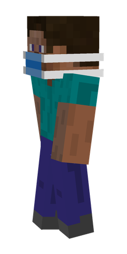 Blue skin: body, left side render