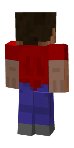 Blue skin: body, back render