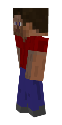 Blue skin: body, left side render