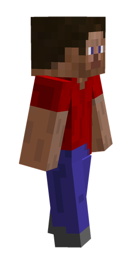 Blue skin: body, right side render