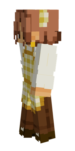Brown skin: body, left side render