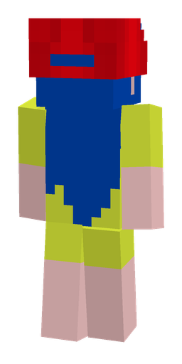 Blue skin: body, back render