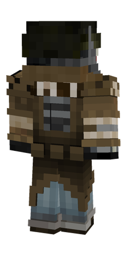 Black skin: body, back render