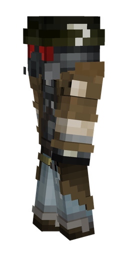 Black skin: body, left side render