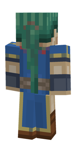 Blue skin: body, back render