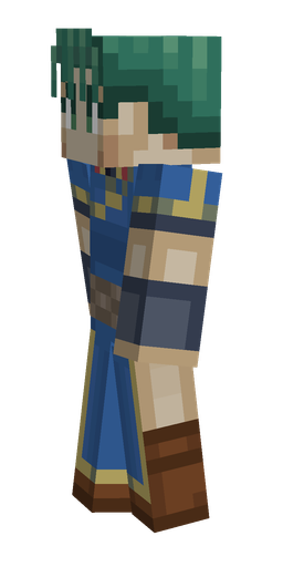 Blue skin: body, left side render