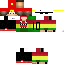 Black skin: raw texture render
