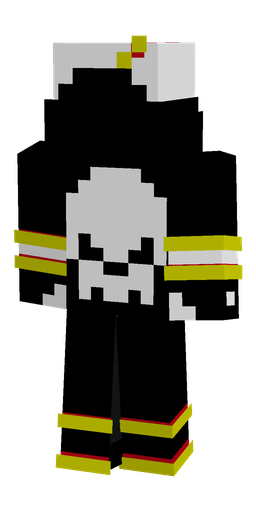 Black skin: body, back render