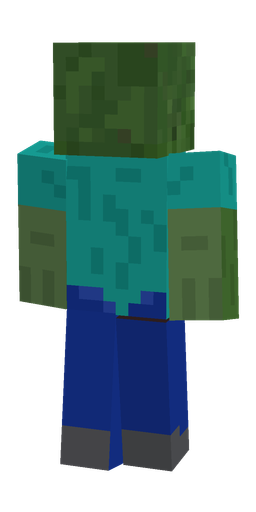 Blue skin: body, back render