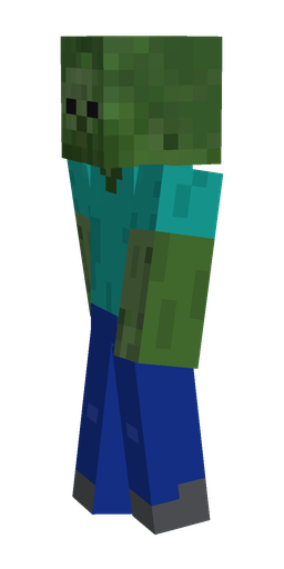 Blue skin: body, left side render