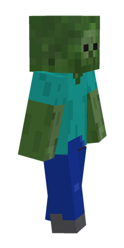 Blue skin: body, right side render