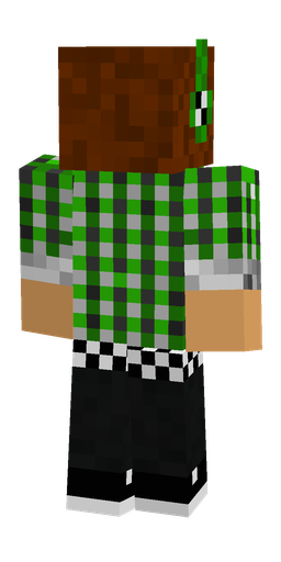 Black skin: body, back render