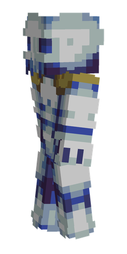 Blue skin: body, left side render