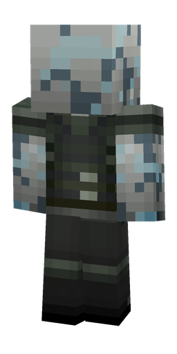 Black skin: body, back render