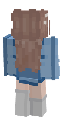 Blue skin: body, back render